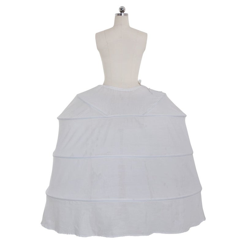 DUNHAO COS Women's White Crinoline Pannier Underskirt Victorian Dress (Long Pannier) - Image 5